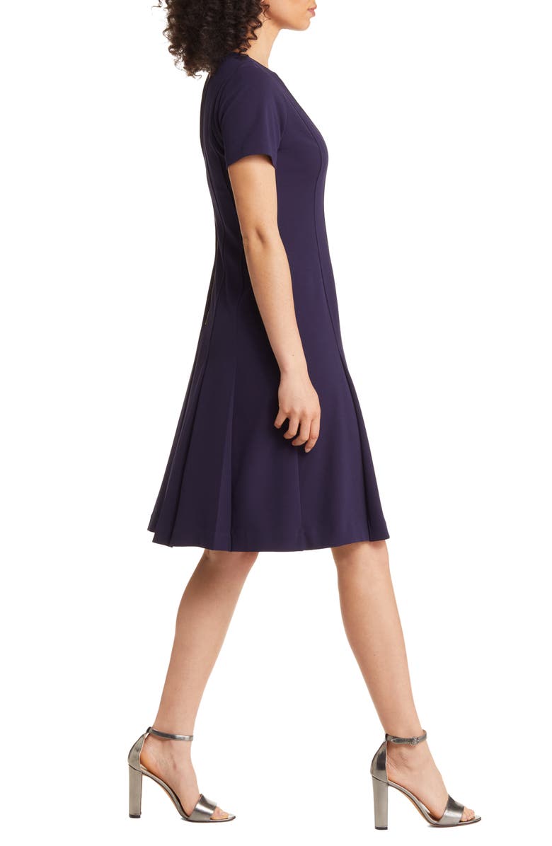 Tahari ASL Stretch Crepe Fit & Flare Dress, Alternate, color,
