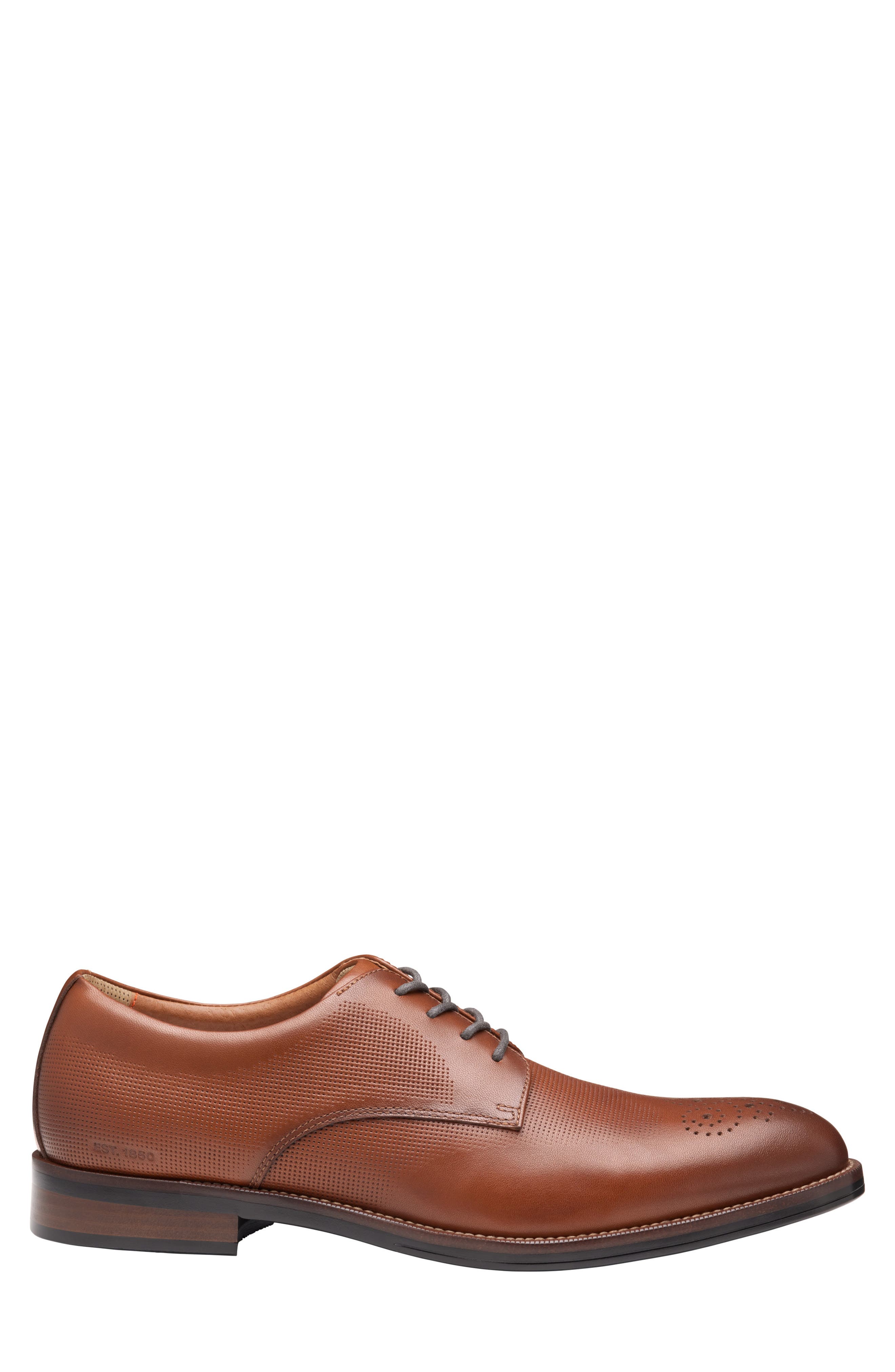 Copley XC+ Waterproof Plain Toe Derby, Alternate, color, COGNAC WATERPROOF FULL GRAIN