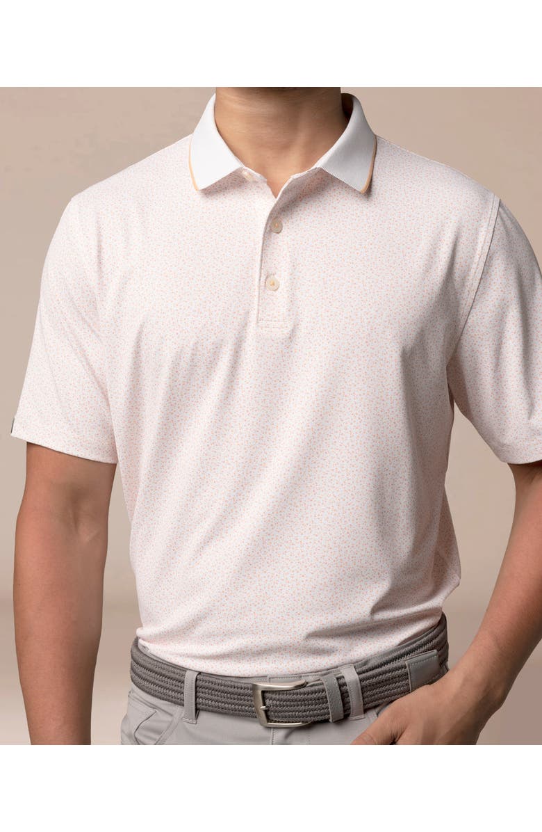 ASHWORTH GOLF Micro Floral Polo, Alternate, color, White/Sunrise/Flora