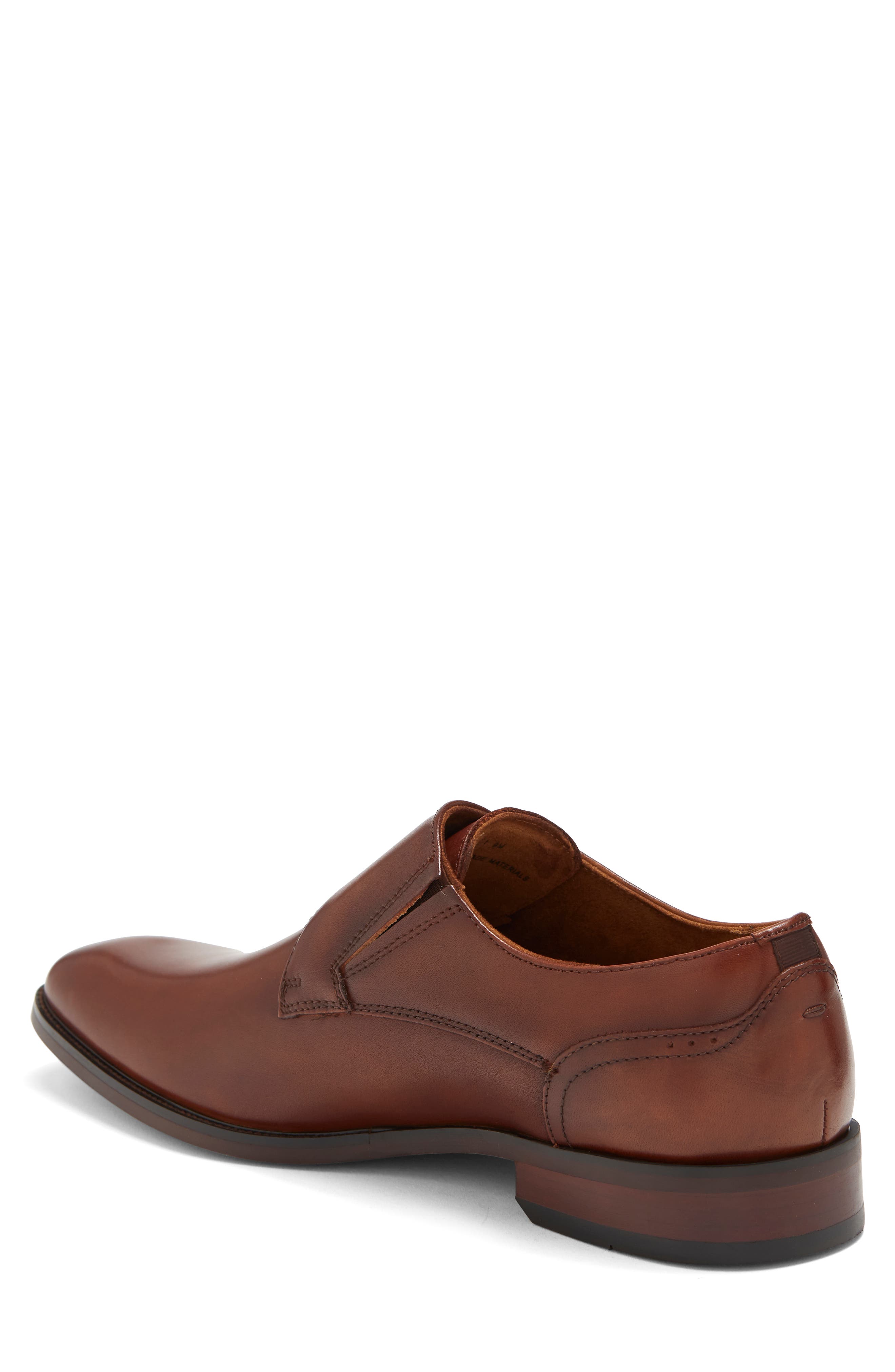 Ravello Leather Monk Strap Shoe, Alternate, color, COGNAC