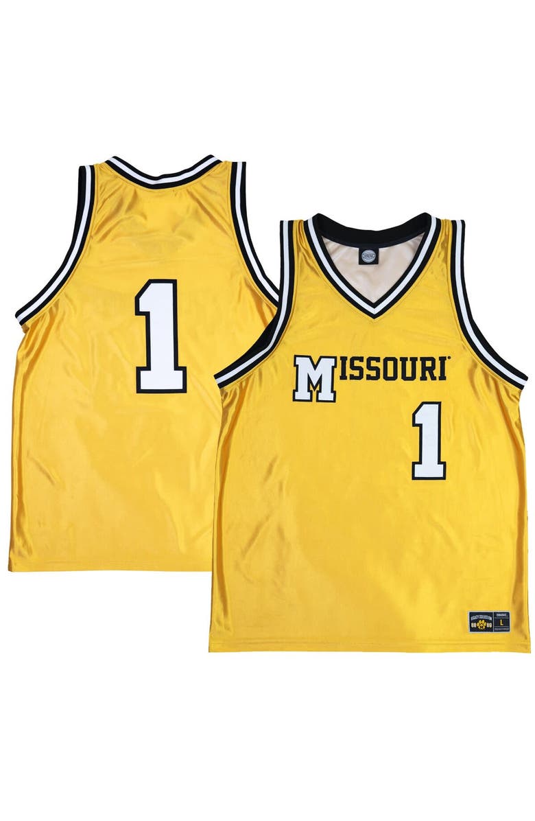 19NINE Men's Gold Missouri Tigers 1988/89 Basketball Legacy Jersey, Alternate, color, 