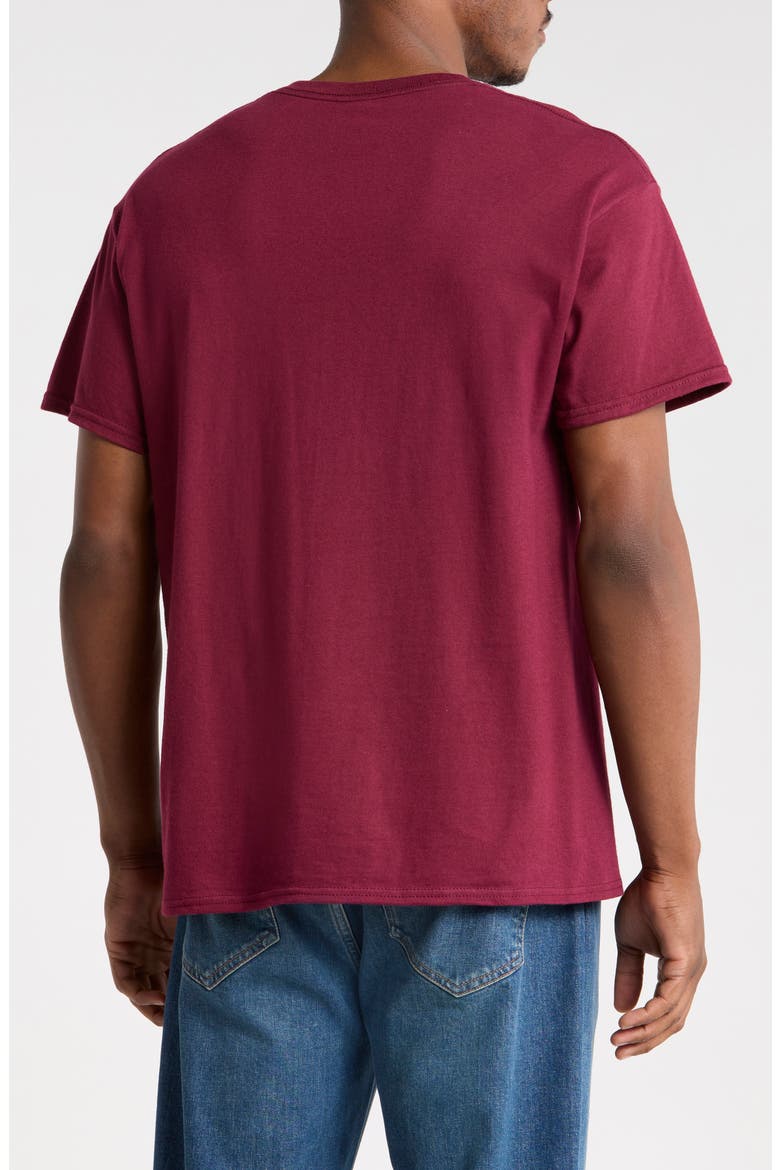 Bucking Bronco Embroidered Tee, Alternate, color, BURGUNDY