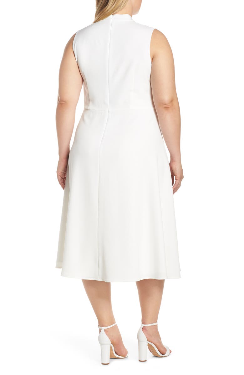 Maggy London Ruthie Tie Neck Crepe Dress, Alternate, color,