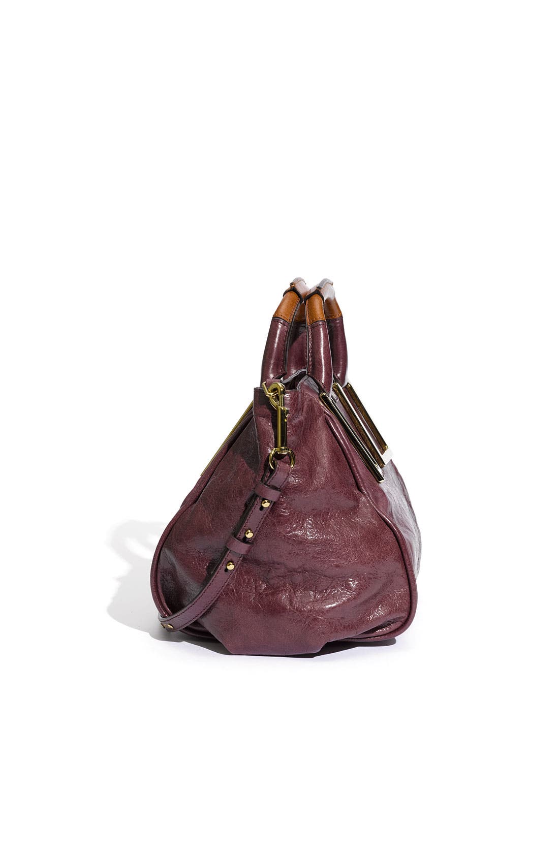 'Ethel - Medium' Leather Satchel, Main, color, PLUM