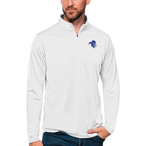 Men's Antigua White Seton Hall Pirates Tribute Quarter-Zip Top