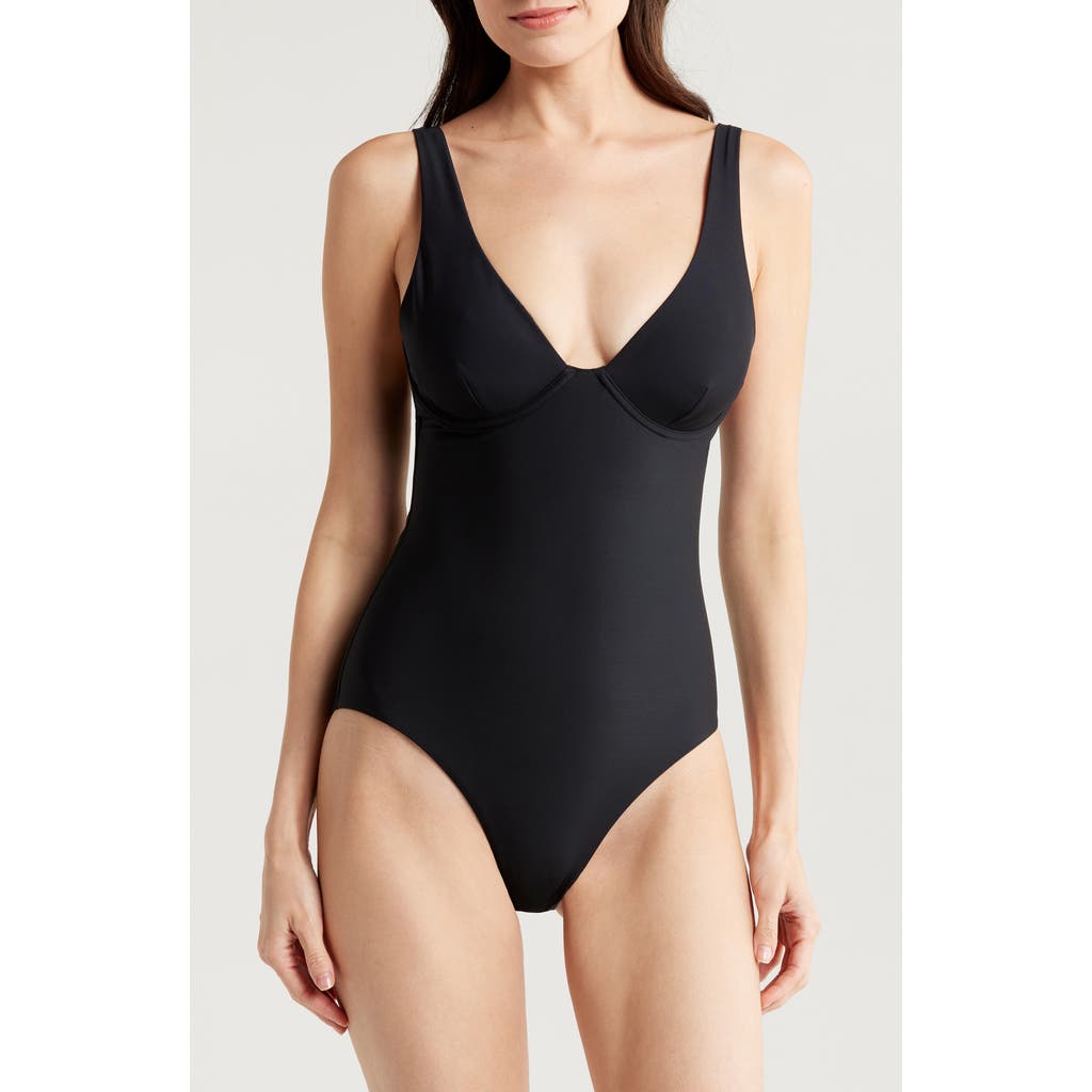 BONDI BORN Grace Underwire One-Piece Swimsuit in Black  product