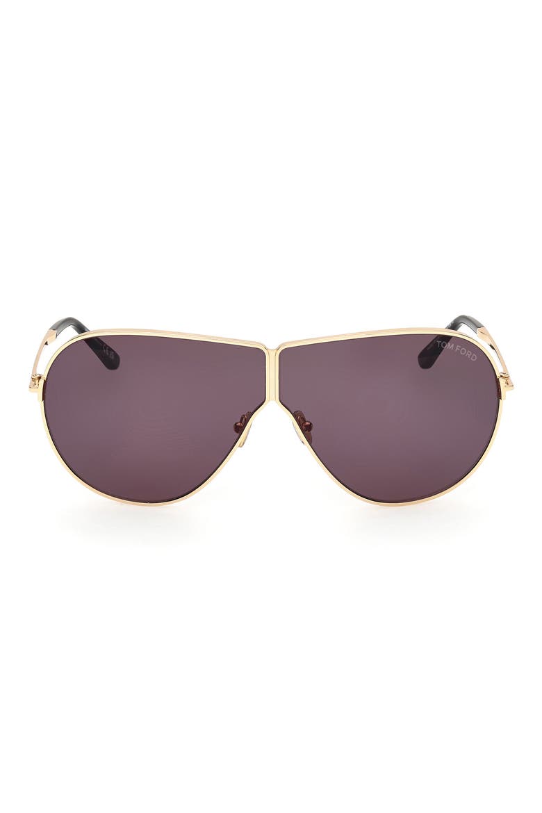 Keating 71mm Oversize Pilot Sunglasses, Main, color, SHINY DEEP GOLD / SMOKE