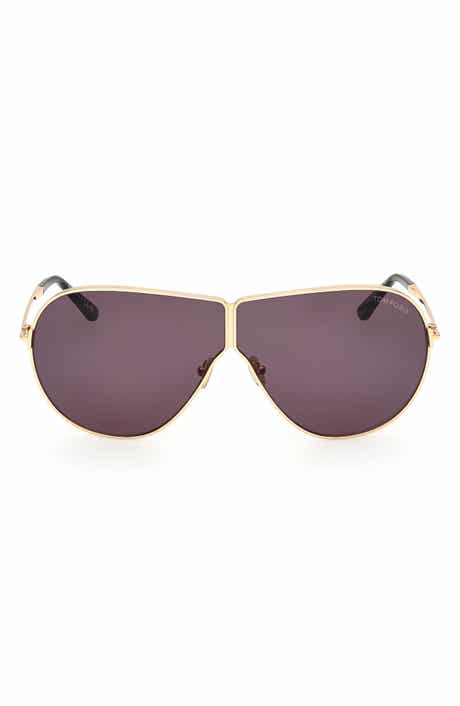 TOM FORD Keating 71mm Oversize Pilot Sunglasses