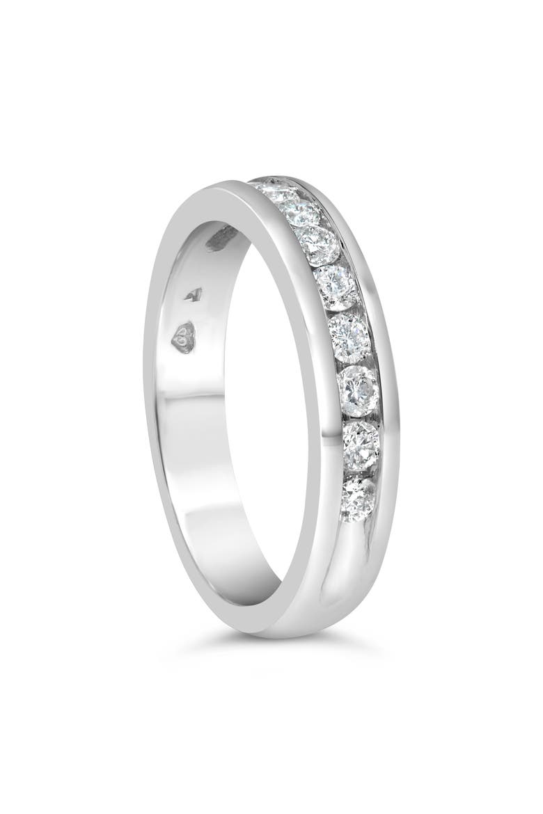 IGI Certified 18K Gold 1/2 Cttw Diamond Eternity Wedding Band Ring, Alternate, color, White Gold