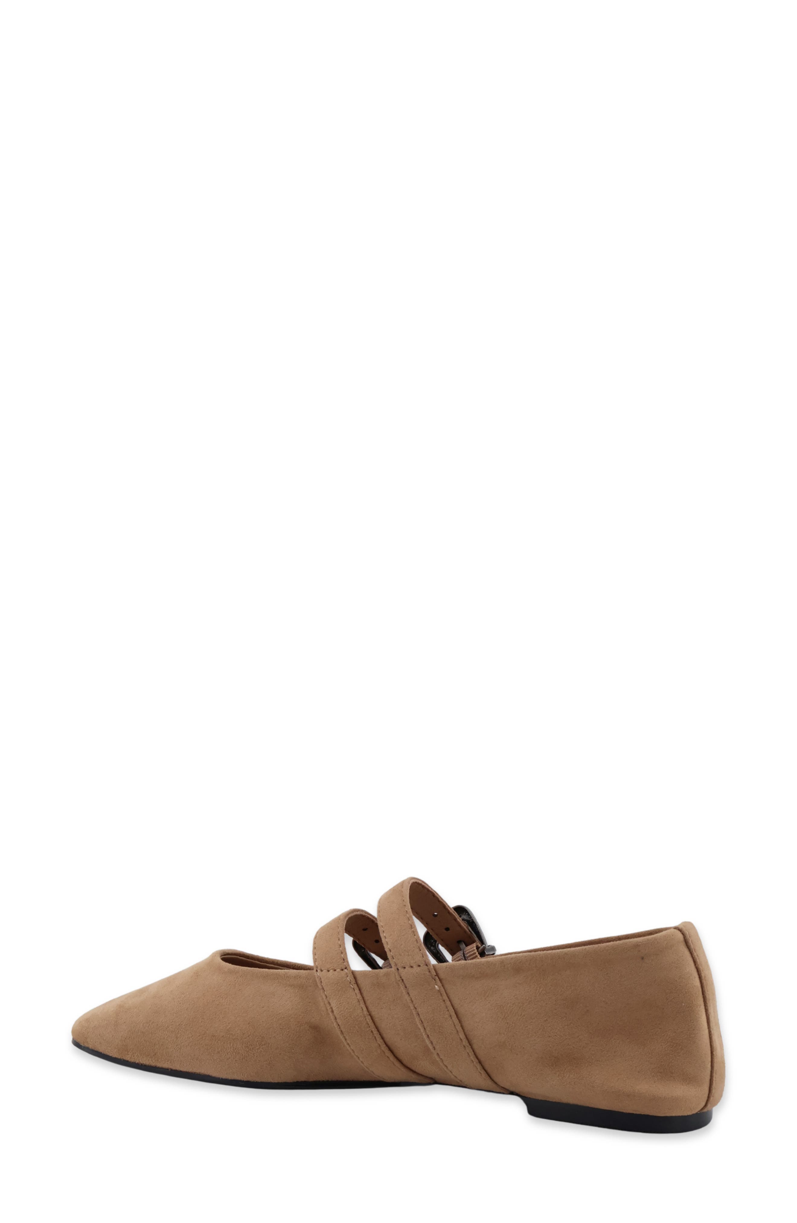 Albany Faux Leather Flat, Alternate, color, SAND SUEDE