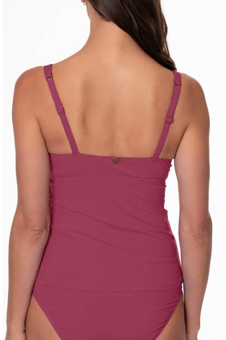 Amber V-Neck Tankini Top, Alternate, color, MULBERRY