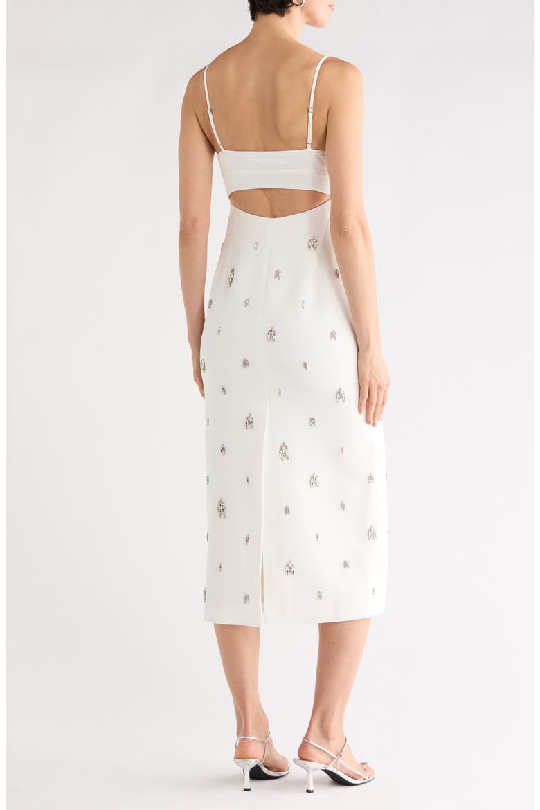 Alana Embellished Midi Dress, Alternate, color, WHITE