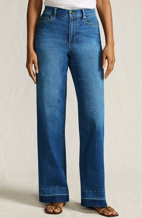 Recover High Rise Wide Leg Blue Jeans