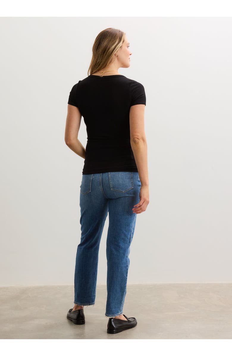 HATCH Collection The Softest Rib Nursing Tee, Alternate, color, Black