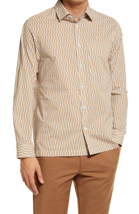 Ruskin Long Sleeve Button-Up Cotton Shirt