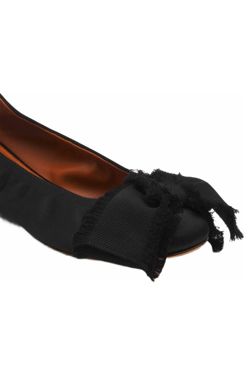 Lanvin Ballerina Flat With A Satin Bow, Alternate, color, Black