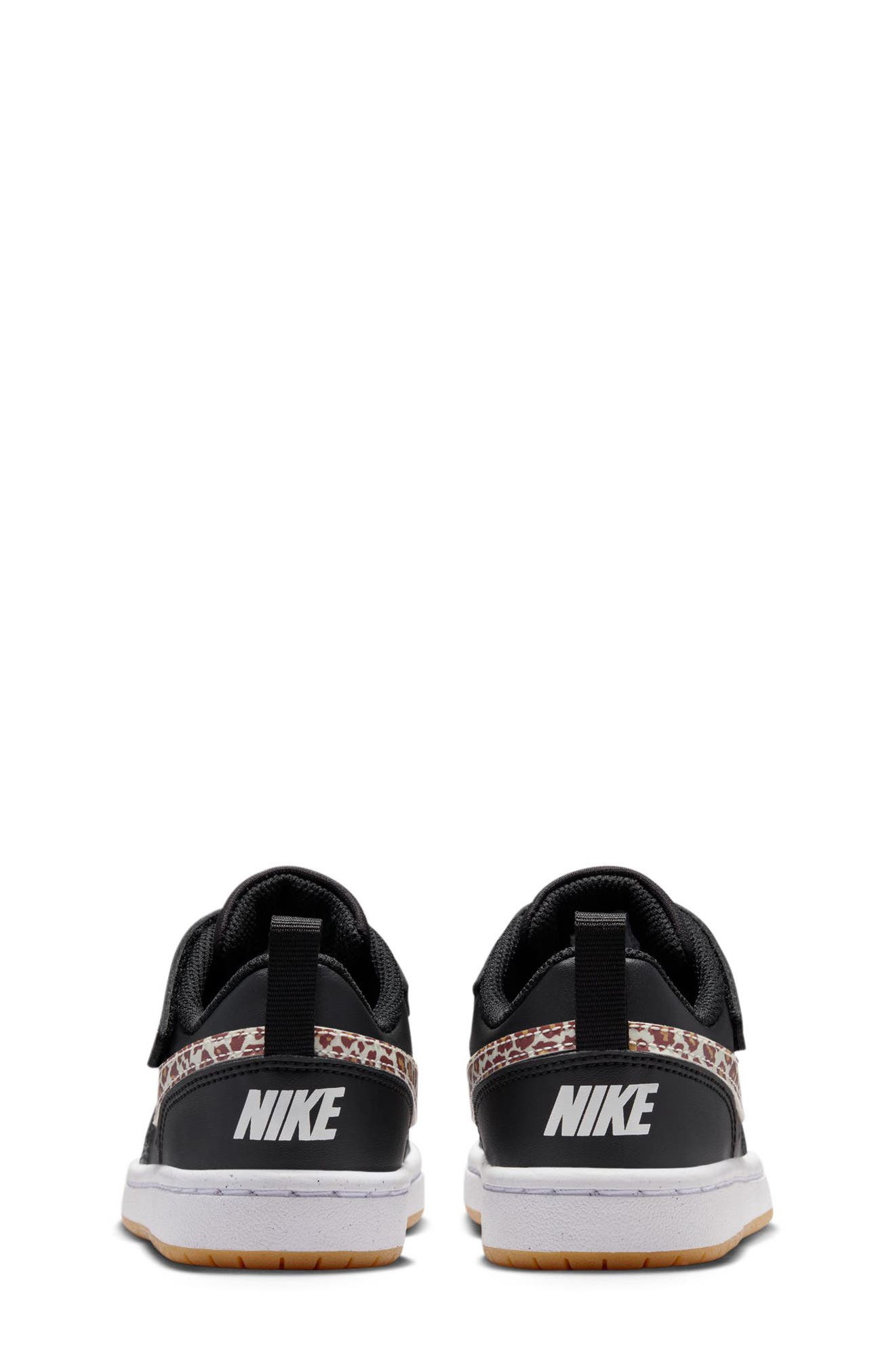 Nike Kids' Court Borough Low Top Sneaker, Alternate, color, Black/ White