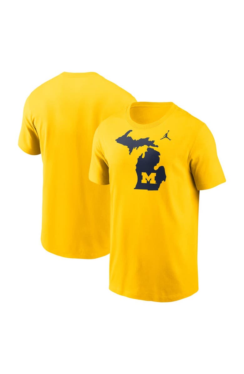Jordan Brand Men's Jordan Brand Maize Michigan Wolverines Campus Local T-Shirt, Main, color,