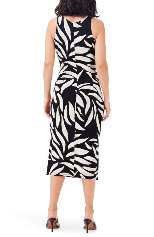 Nic + Zoe Breezy Leaves Dress In Black Multi