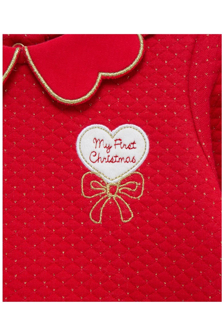 Festive Collared Pant Set, Alternate, color, RED