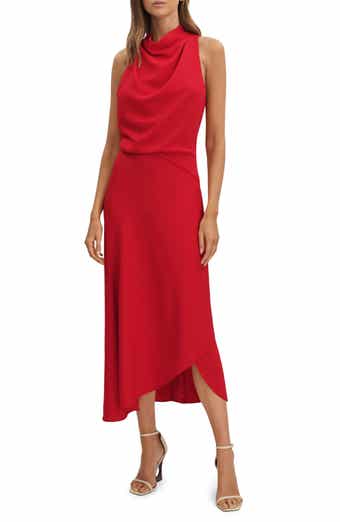 Reiss Giana Cowl Neck Sleeveless Tulip Dress