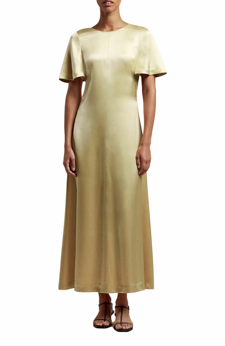 Rebecca Taylor Double Face Charmeuse Dress, Main, color, Icy Pink