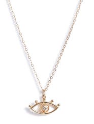 Set & Stones Santorini Diamond Evil Eye Pendant Necklace