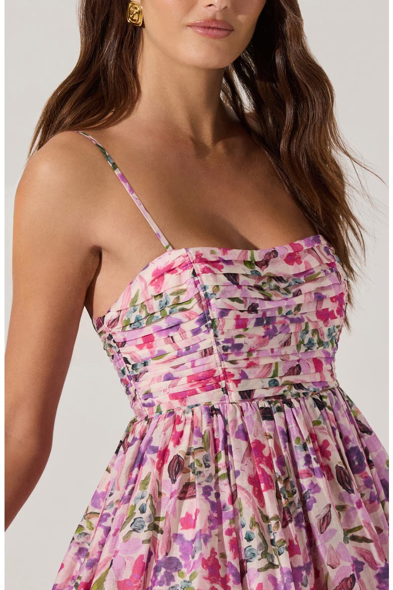 Floral Bubble Hem Minidress, Alternate, color, PINK MULTI FLORAL