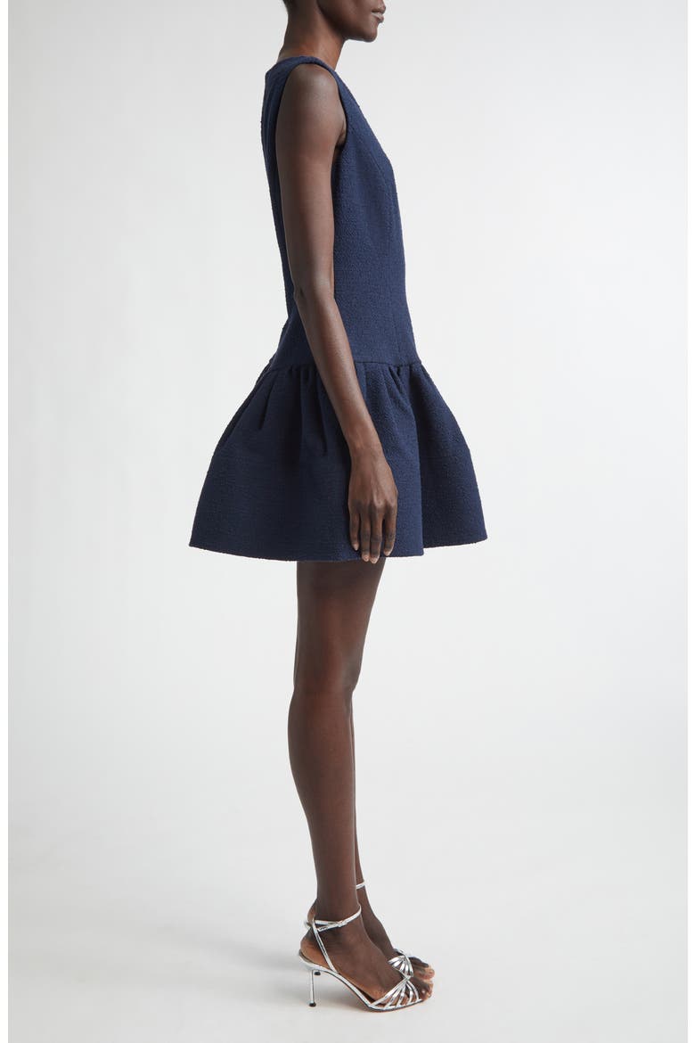 Bubble Hem Tweed Minidress, Alternate, color, NAVY
