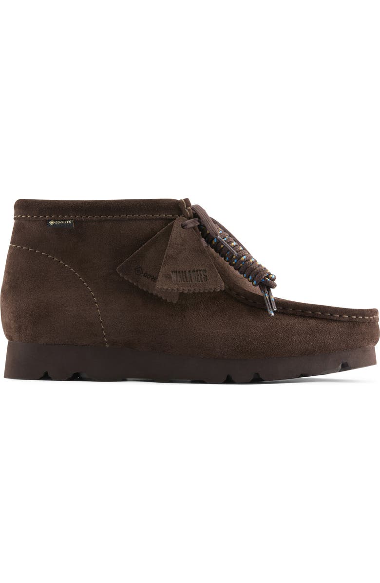 Clarks<sup>®</sup> Originals Wallabee Gore-Tex<sup>®</sup> Waterproof Shoe, Alternate, color, Dark Brown Suede