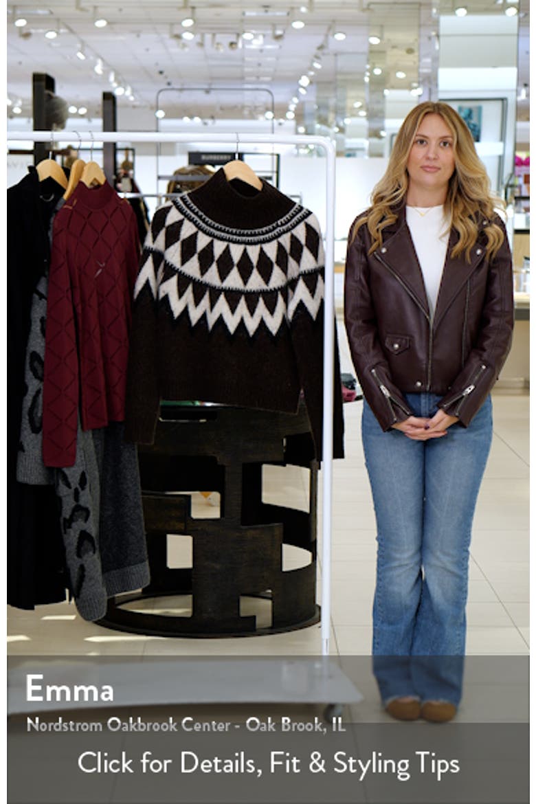 Tara Fair Isle Alpaca & Wool Blend Turtleneck Sweater video