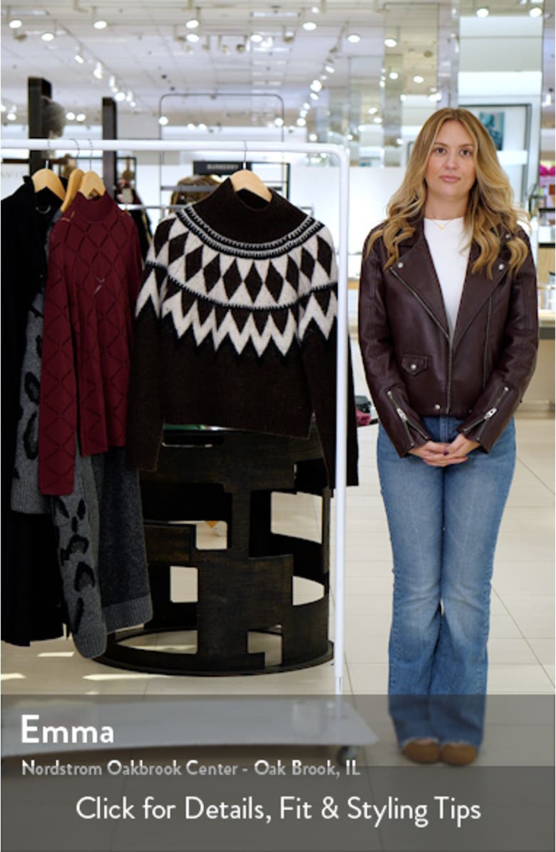 Tara Fair Isle Alpaca & Wool Blend Turtleneck Sweater, sales video thumbnail