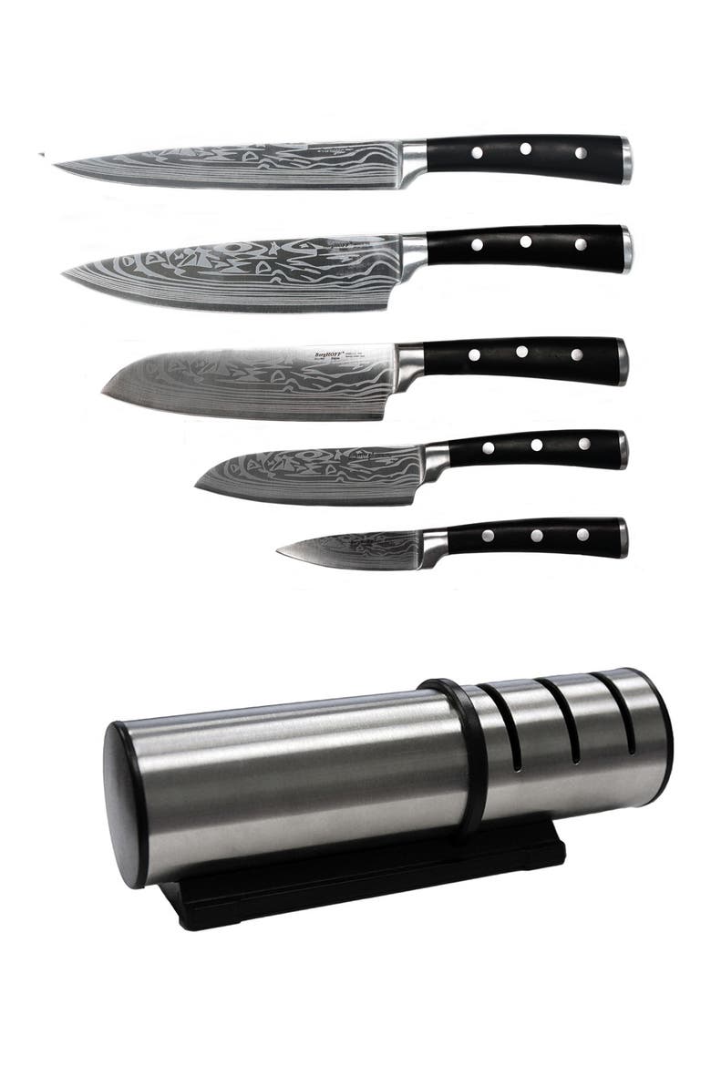 INTERNATIONAL Antigua 6-Piece Stainless Steel Cut Set, Main, color, BLACK