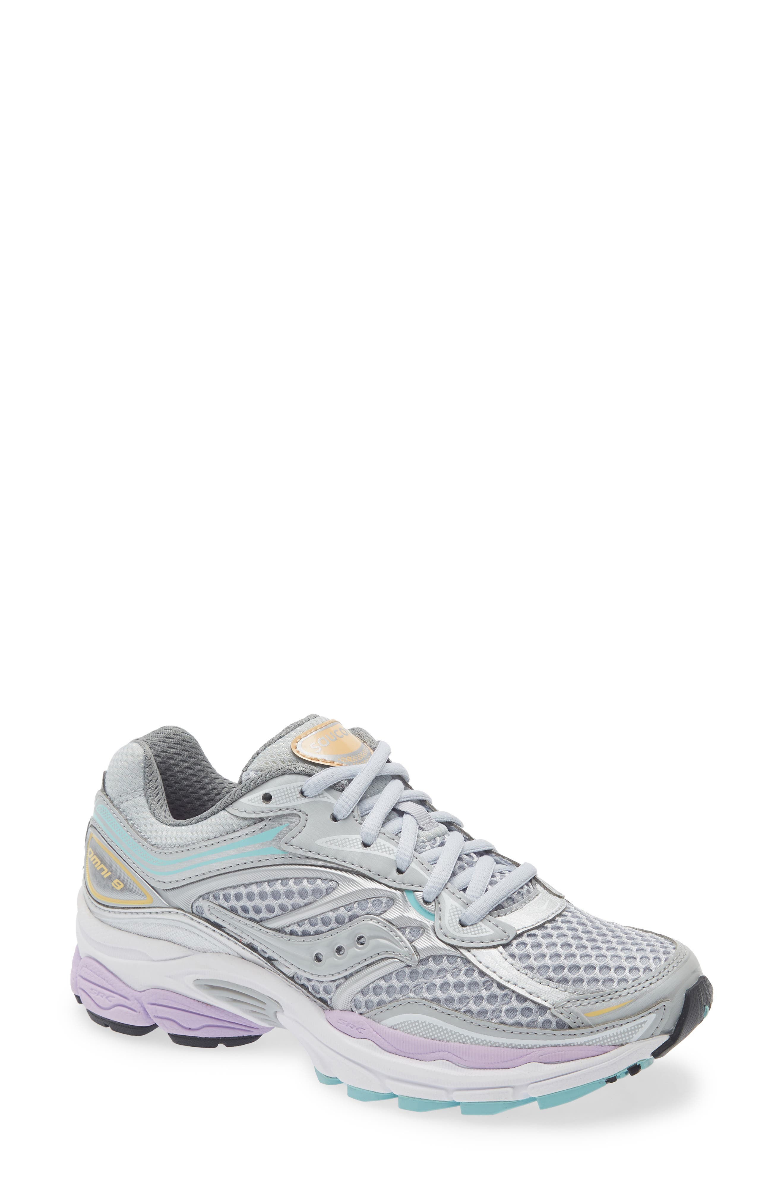 Saucony Gender Inclusive ProGrid Omni 9 Sneaker, Main, color, Grey/ Orchid