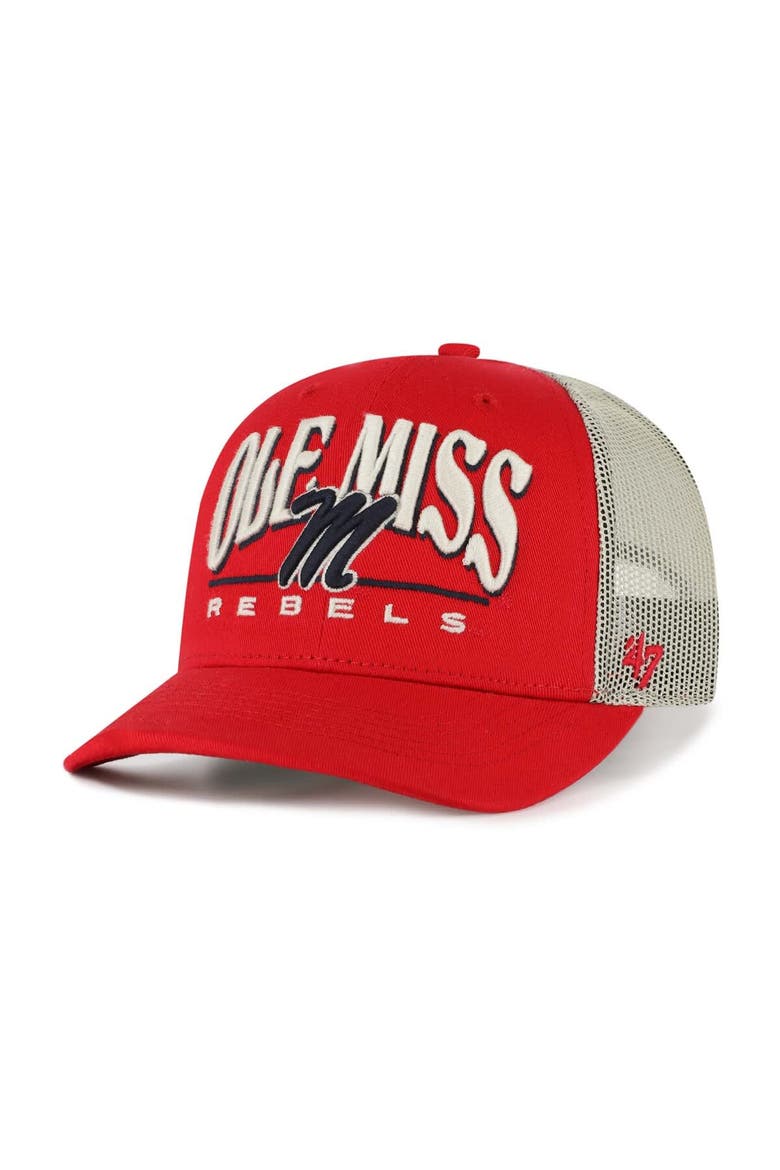 Men's '47 Red Ole Miss Rebels Arid Adjustable Trucker Hat, Main, color, Red