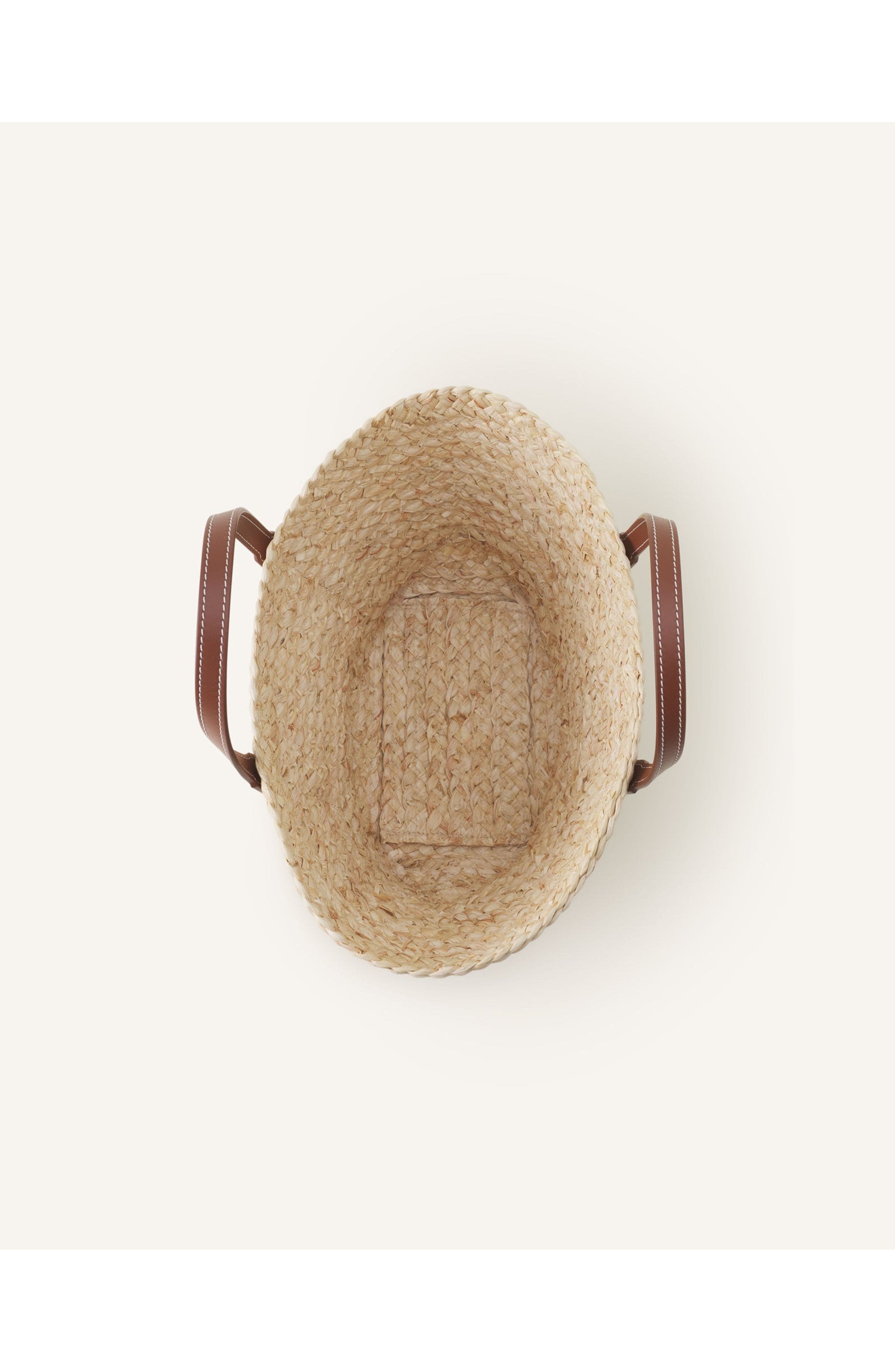 Lanvin Catch By Lanvin Small Basket Bag, Alternate, color, Ecru/Cognac