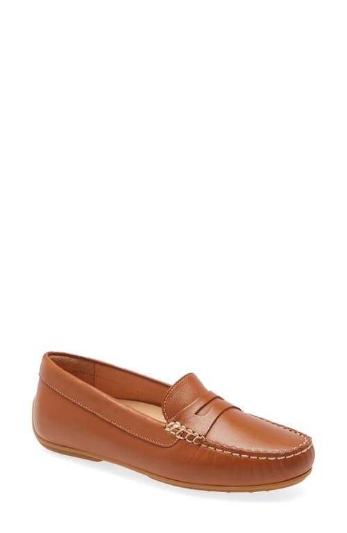 Samuel Hubbard Free Spirit Penny Loafer in Luggage Tan Leather 