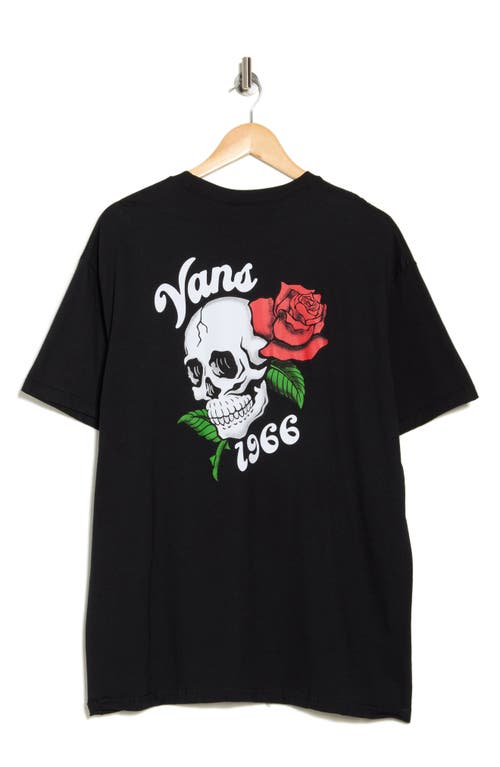 Shop Vans Rambler Rose Cotton Graphic T-shirt In Black