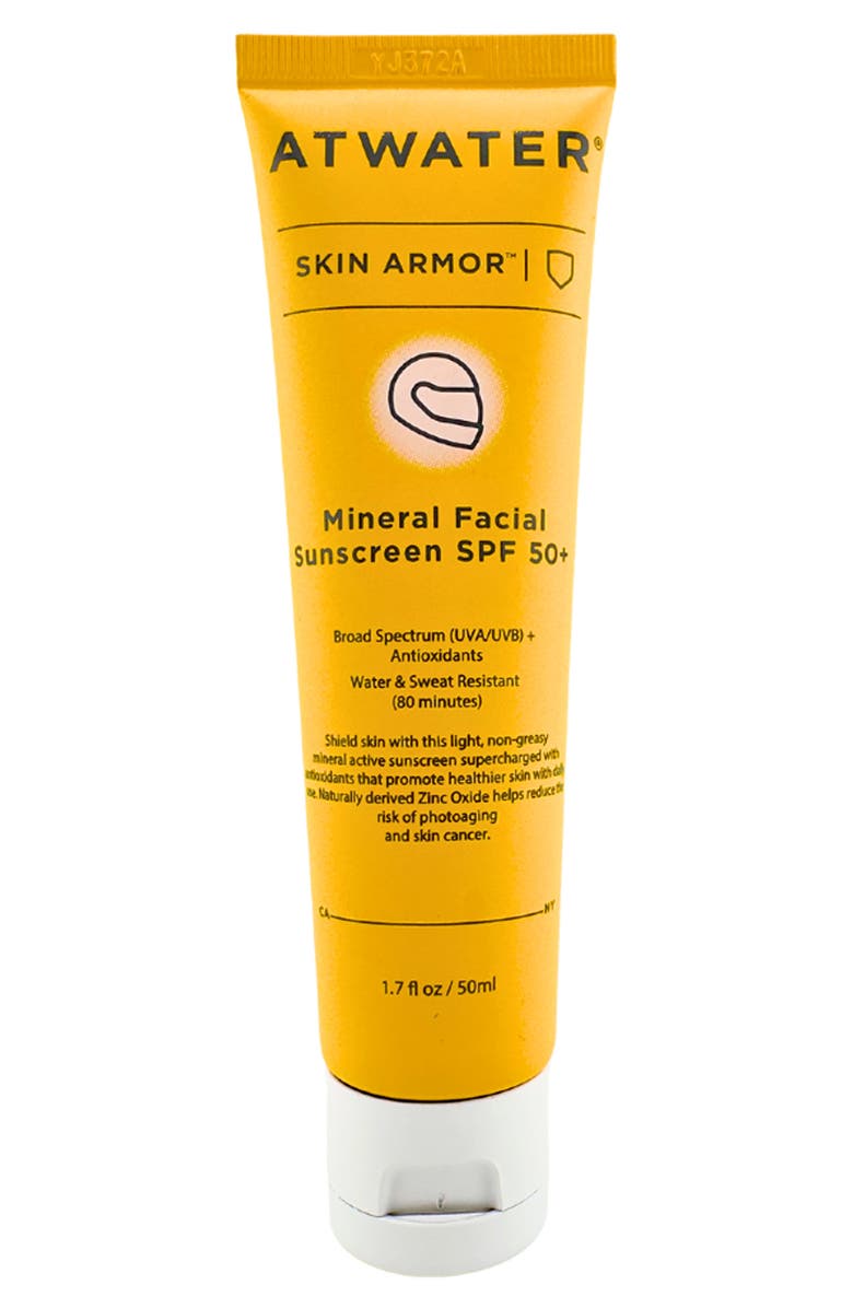 ATWATER Skin Armor Mineral Facial Sunscreen SPF 50+, Main, color, 