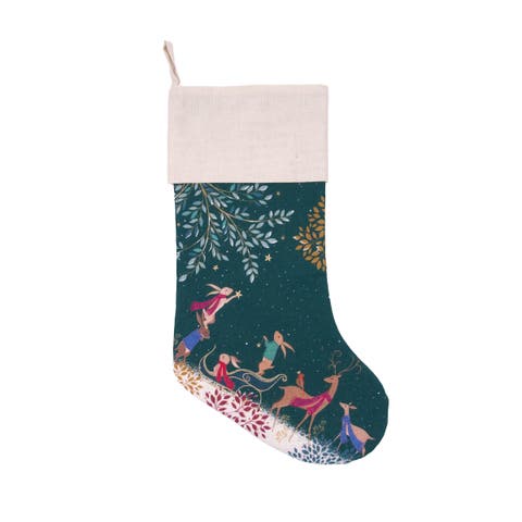 Rabbit Sleigh Christmas Stocking