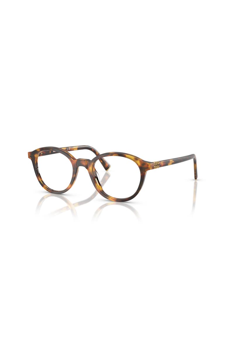 50mm Round optical glasses, Main, color, Tortoise