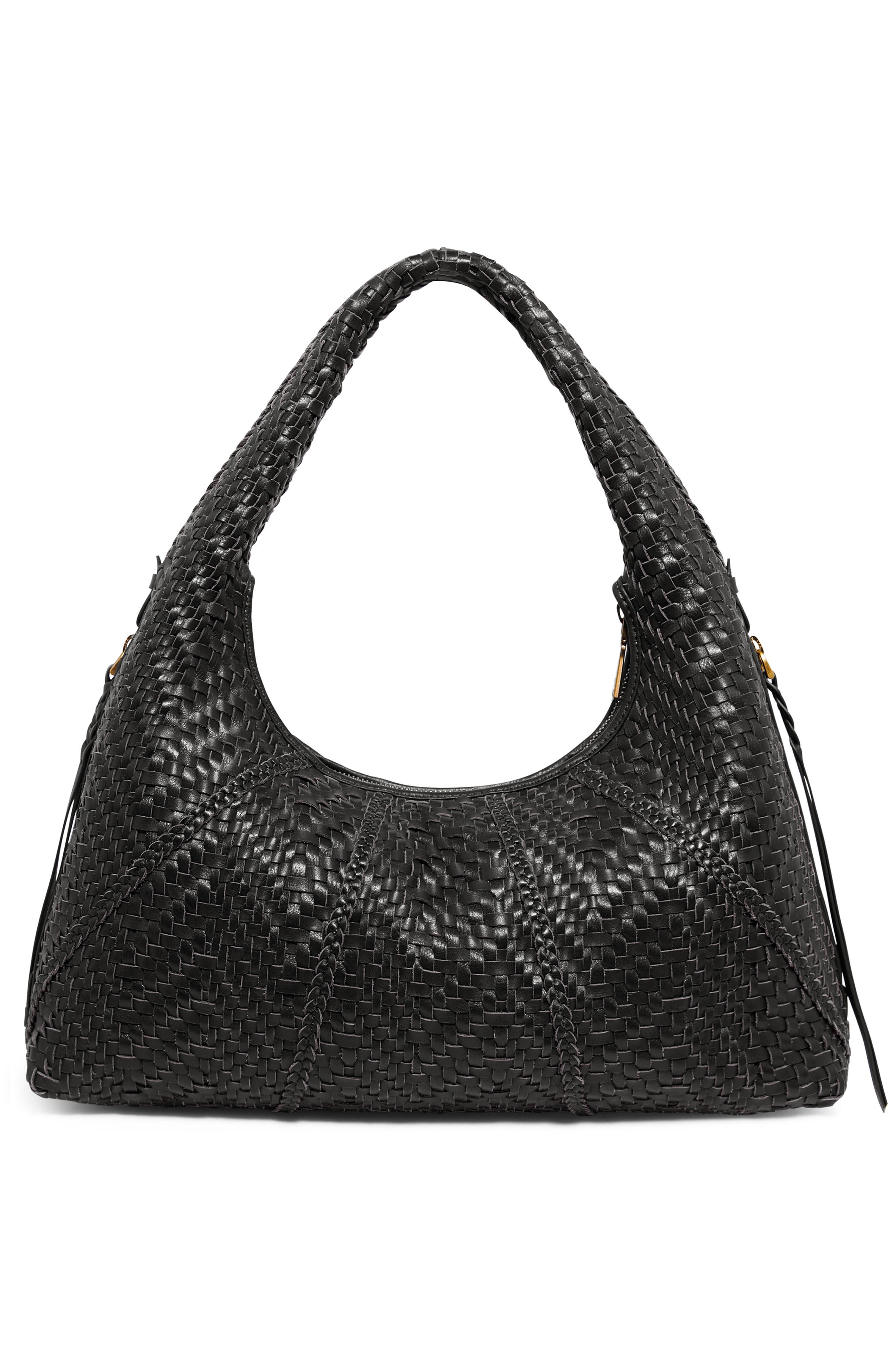 AIMEE Chelsea Woven Leather Hobo Bag, Alternate, color, 
