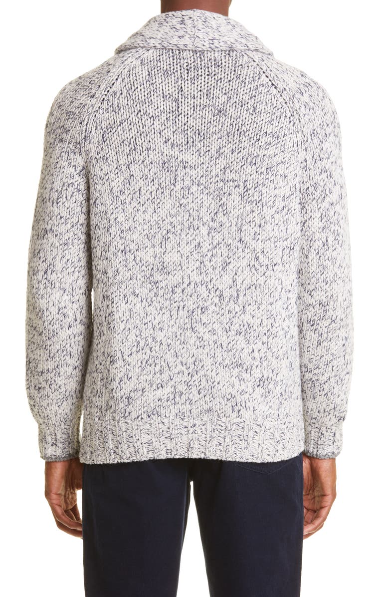 Brunello Cucinelli Shawl Collar Wool Blend Cardigan, Alternate, color,