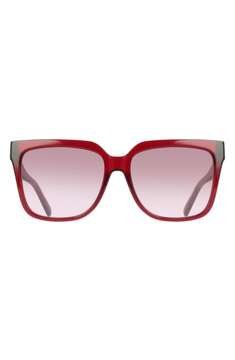 58mm Rectangular Sunglasses