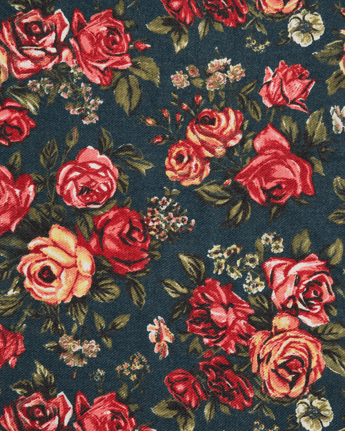 Fable England Roses Teal Pashmina Scarf In Blue