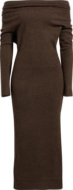 ASTR the Label One-Shoulder Long Sleeve Sweater Dress