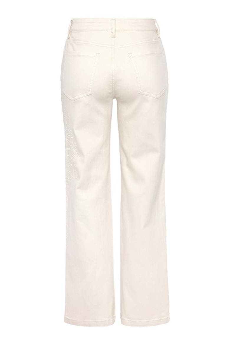 Women's Embroidered Straight Leg Jeans, Alternate, color, White