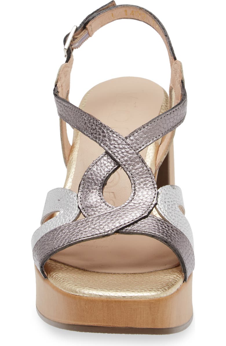 Wonders Block Heel Sandal, Alternate, color, Max Plomo Plata
