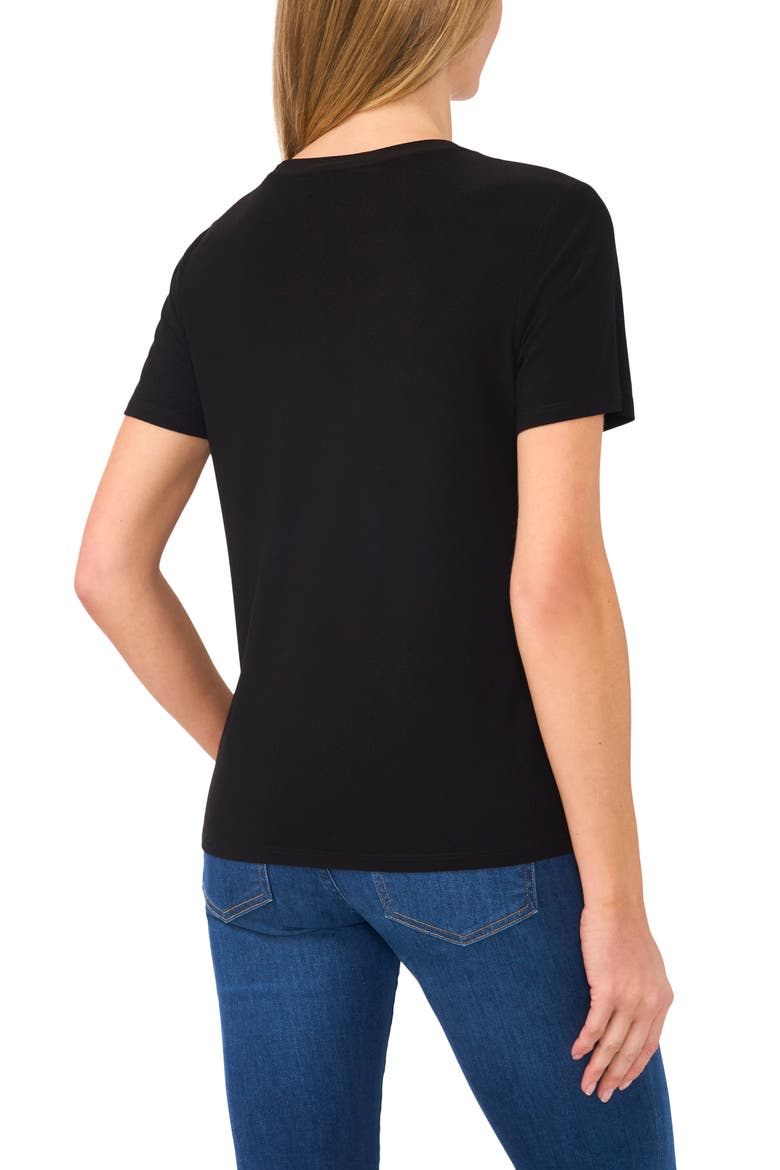 Embellished Bow T-Shirt, Alternate, color, RICH BLACK