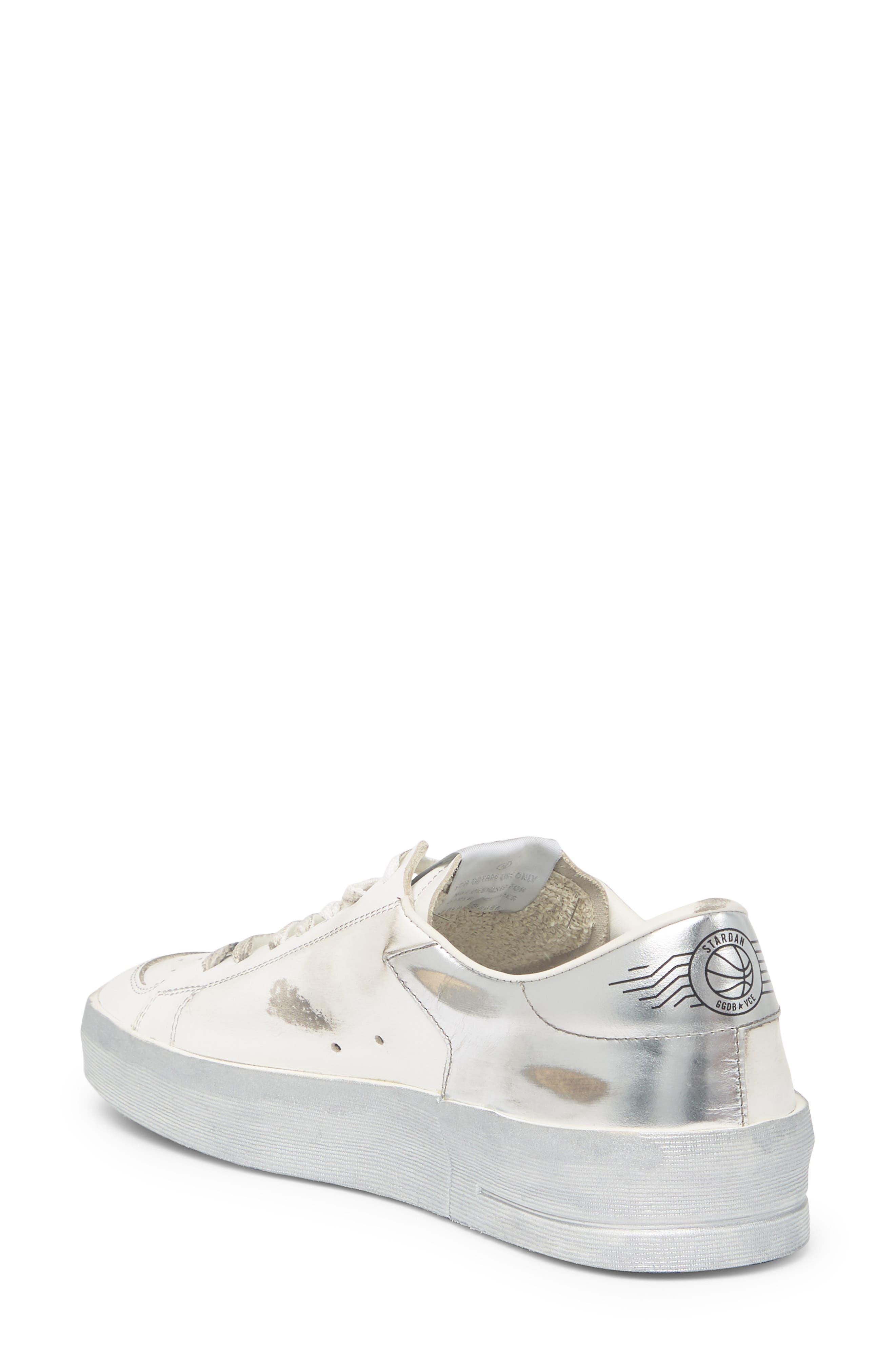 Golden Goose Stardan Low Top Sneaker, Alternate, color, White/ Silver